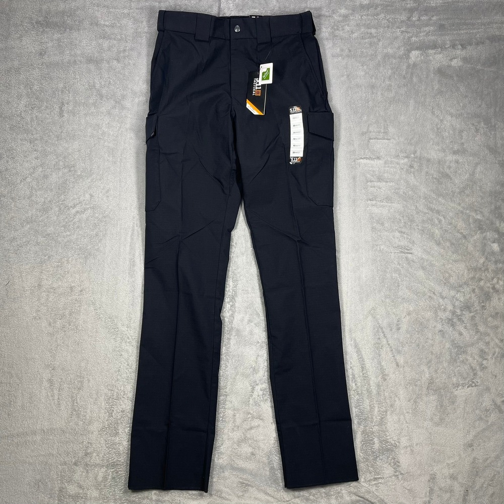 5.11 Tactical Stryke PDU B-Class Pants Mens 33 Navy Blue Cargo NWT Unhemmed